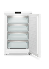 Product image, Perspective: straight open empty, Table top freezer with NoFrost, Casing colour: white, Door colour: white