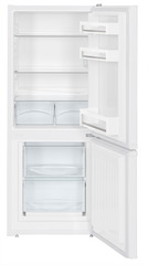 Image de produit, Perspective: Droit ouvert vide, Automate réfrigérateur-congélateur avec SmartFrost, Couleur de l’habillage: blanc, Couleur de porte: blanc