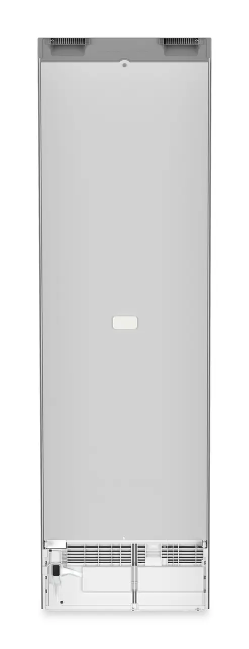Product image, Perspective: back side, Combined fridge-freezers with EasyFresh and NoFrost, Casing colour: stainless steel, Door colour: stainless steel