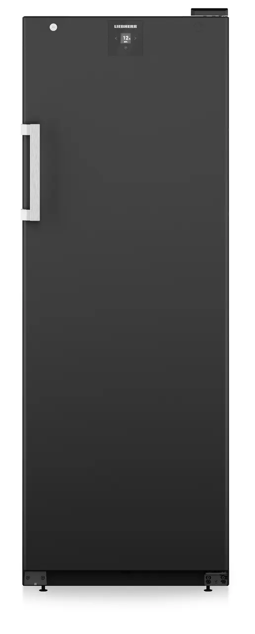 Product image, Perspective: straight closed empty, Wine storage cabinet, Casing colour: black, Door colour: black