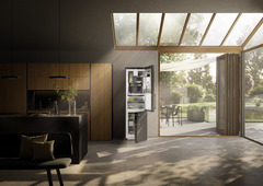 Product image, Perspective: milieu, Fridge-freezer with BioFresh and NoFrost, Casing colour: BlackSteel, Door colour: BlackSteel