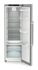 Product image, Perspective: straight open empty, Freestanding fridge with EasyFresh, Casing colour: silver, Door colour: stainless steel