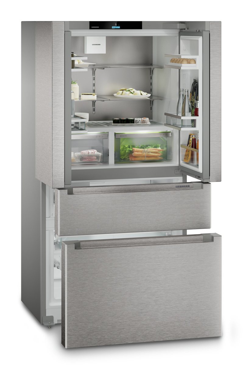 Lodówko-zamrażarka Liebherr MBsddi 9524 French Door otwarta z zawartością