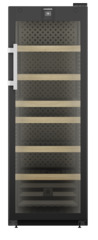 Produkt-Bild, Perspektive: gerade geschlossen leer, Weinschrank Professional, Gehäusefarbe: Schwarz, Türfarbe: Schwarz