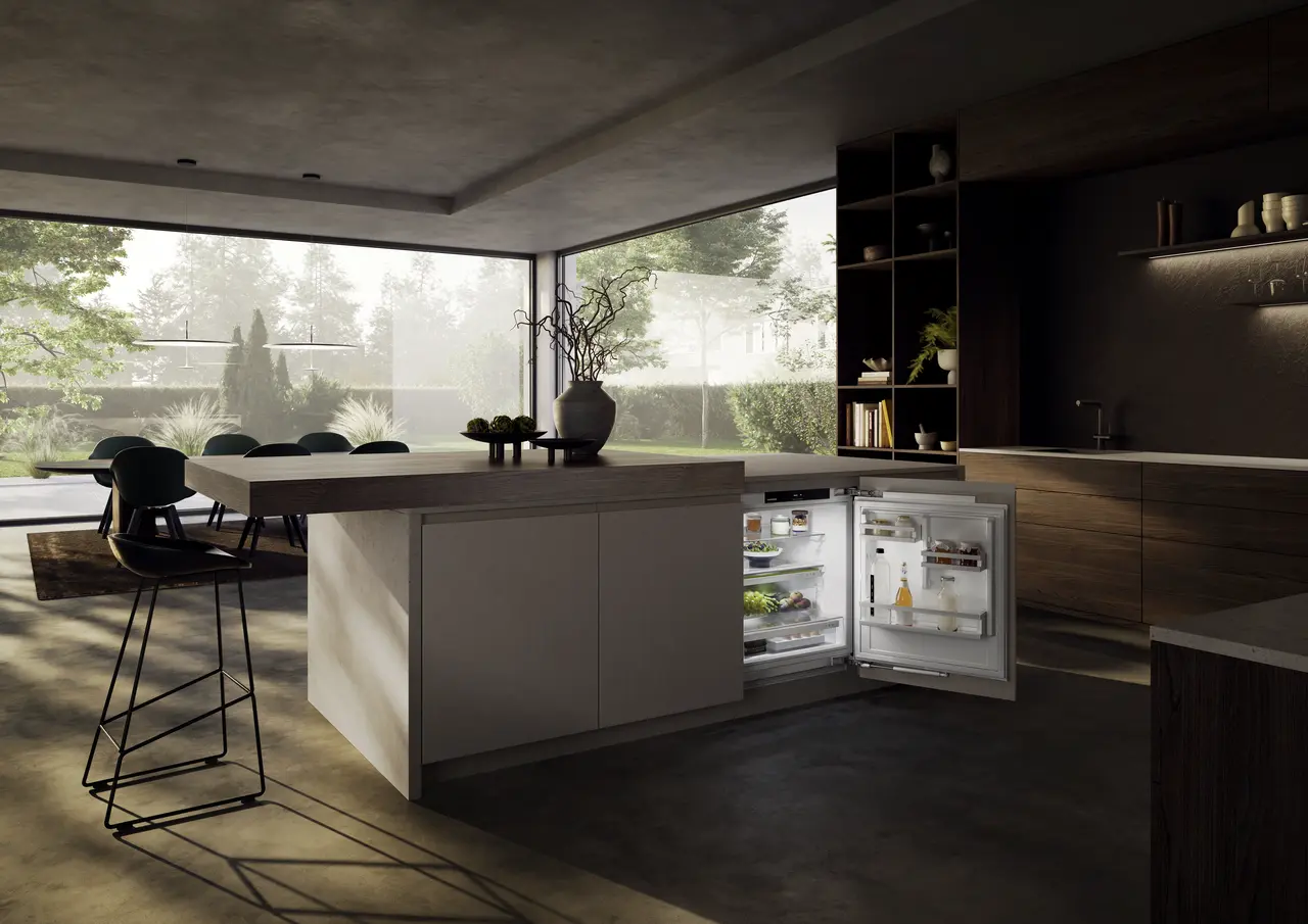 Изображение продукции, Перспектива: Внешние условия, Холодильник подходит для установки под столешницу с системой EasyFresh.