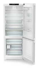 Product image, Perspective: straight open empty, Combined fridge-freezers with EasyFresh and NoFrost, Casing colour: white, Door colour: white