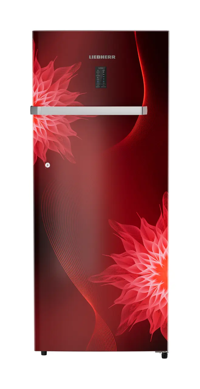 Product image, Perspective: straight closed, Single-door refrigerator 222 l in 4 star with iCoolTouch UI, Casing colour: red, Door colour: Red Mystiq