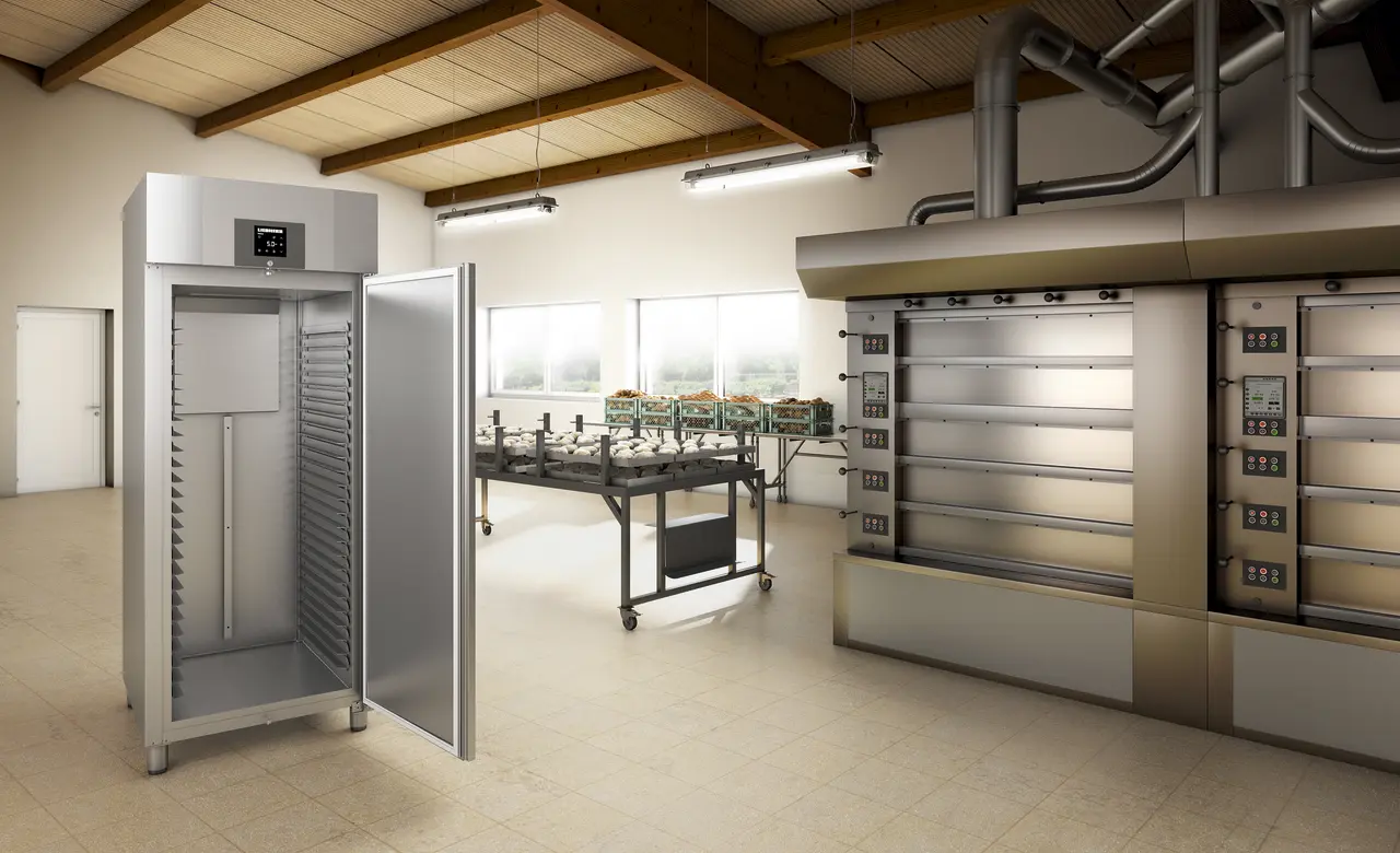 Product image, Perspective: milieu, Forced-air bakery standard refrigerator, Casing colour: stainless steel
