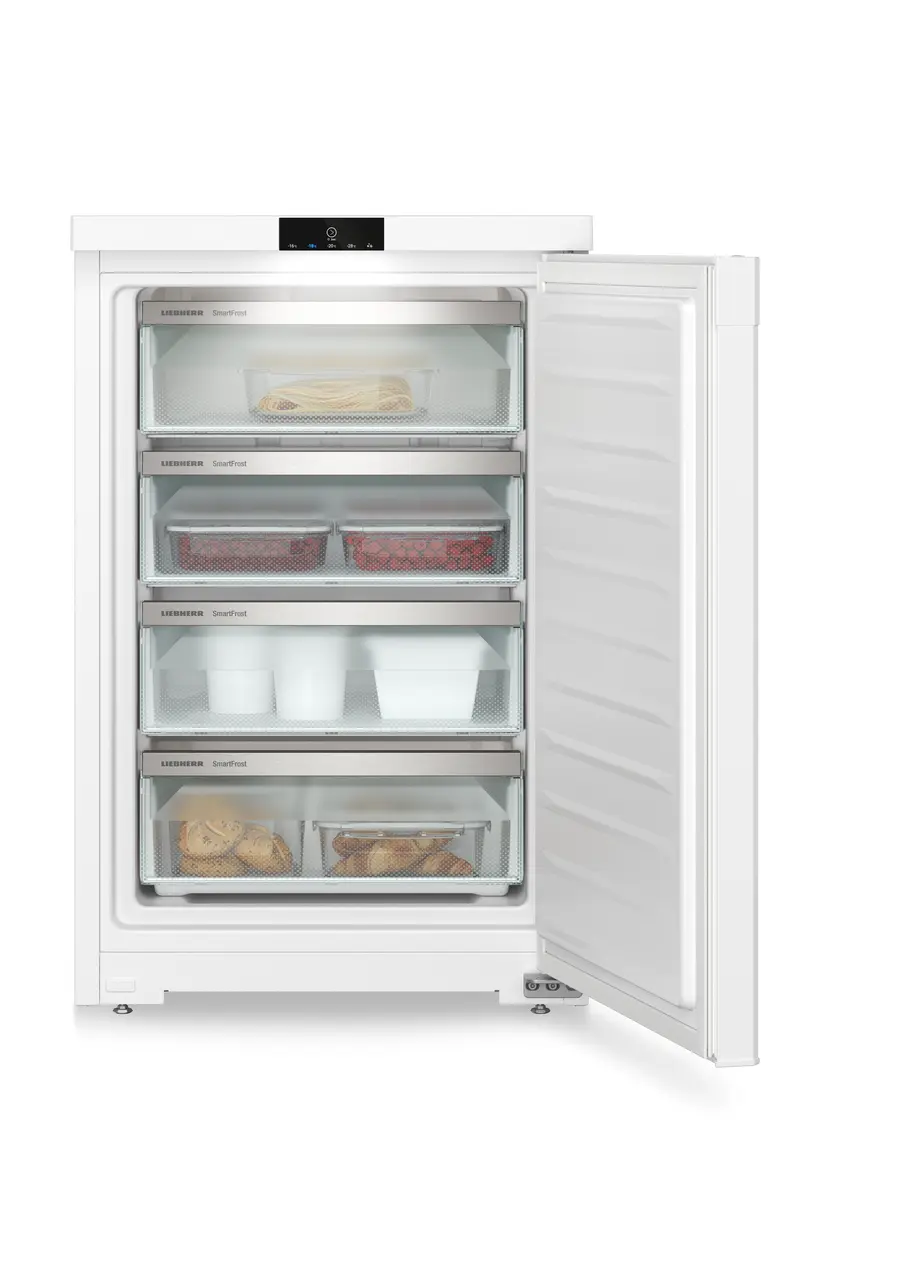 Product image, Perspective: straight open decorated, Table top freezer with SmartFrost, Casing colour: white, Door colour: white