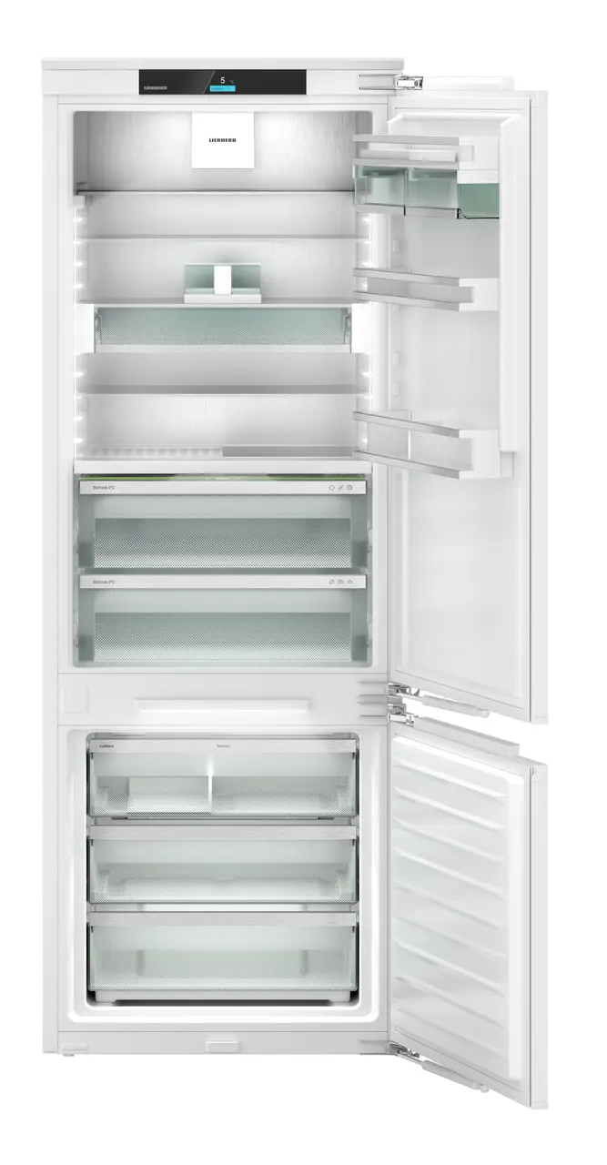 Produkt-Bild, Perspektive: gerade offen leer, Integrierbare Kühl-Gefrierkombination mit BioFresh und NoFrost