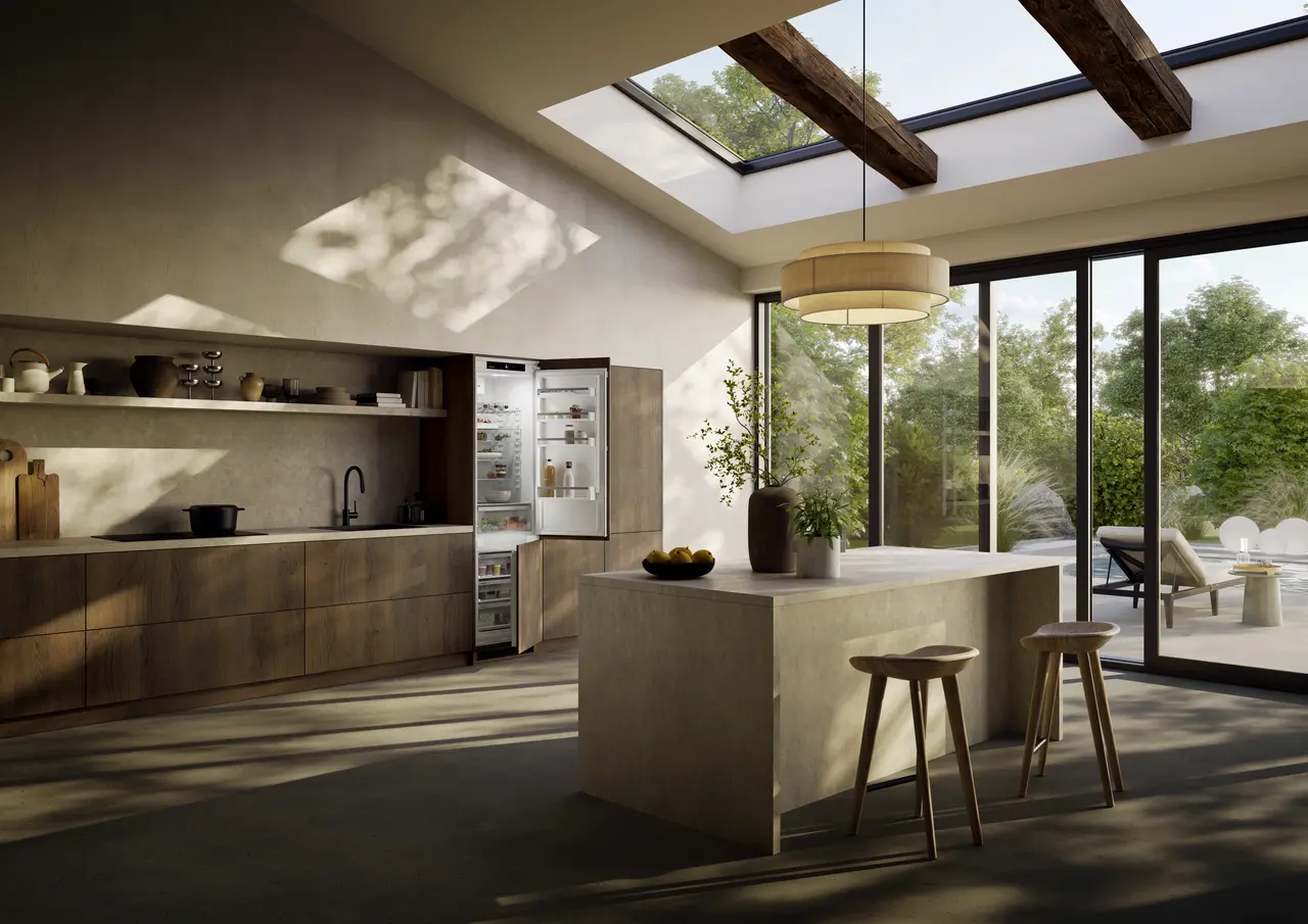 Product image, Perspective: milieu, Integrable fridge-freezer with EasyFresh and NoFrost