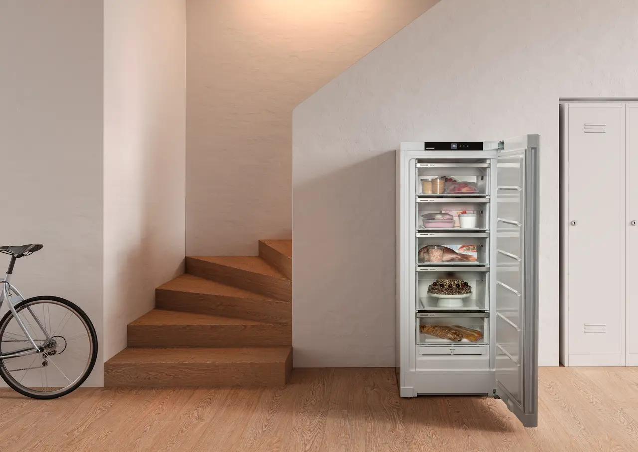 Изображение продукции, Перспектива: Внешние условия, Морозильная камера с системой NoFrost, Цвет корпуса: белый, Цвет дверцы: белый