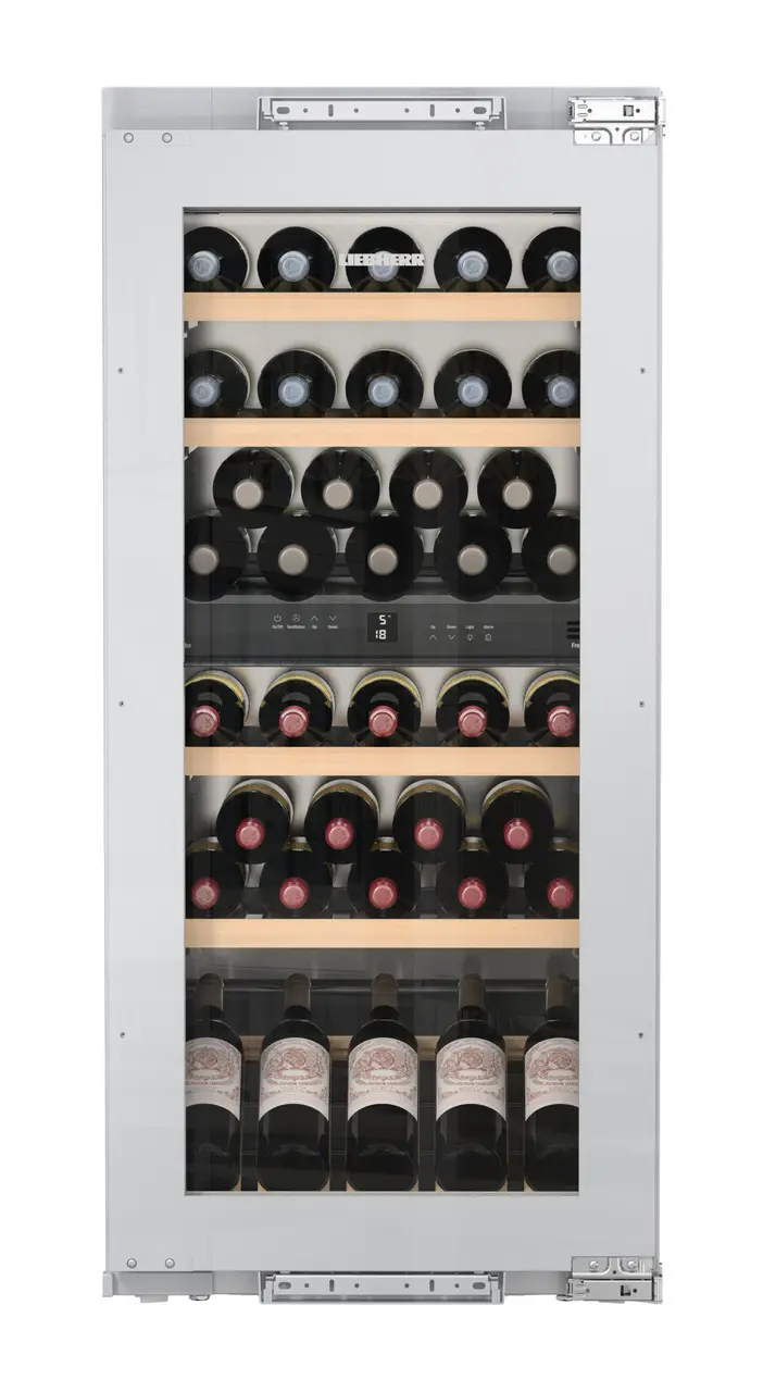 Product image, Perspective: straight closed decorated, Built-in multi-temperature wine cabinet, Casing colour: silver, Door colour: silver