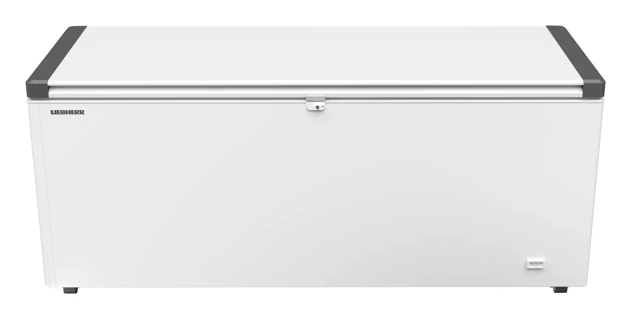 Produkt-Bild, Perspektive: gerade geschlossen leer, Gefriertruhe, Gehäusefarbe: Weiß