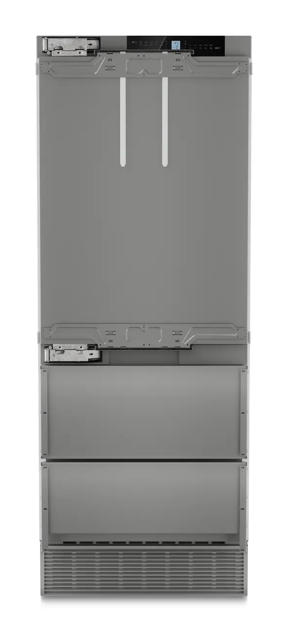 Product image, Perspective: straight closed, Combined refrigerator-freezer with BioFresh and NoFrost for integrated use, Casing colour: Anthracite