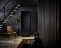 Product image, Perspective: milieu, Wine storage cabinet, Casing colour: black, Door colour: black