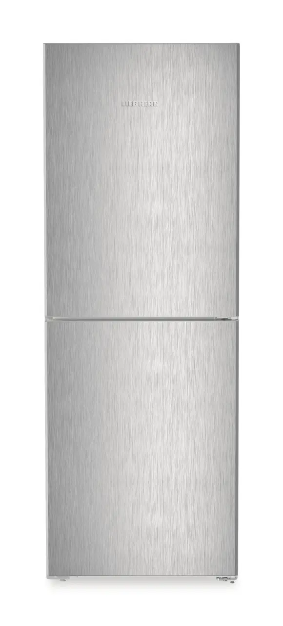 Product image, Perspective: straight closed, Combined fridge-freezers with EasyFresh and NoFrost, Casing colour: silver, Door colour: Steelfinish