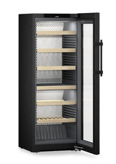 Изображение продукции, Перспектива: Под углом, с открытой дверцей, без продуктов, Винный шкаф с регулировкой температурного режима