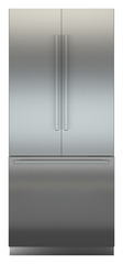 Product image, Perspective: straight closed, Combined refrigerator-freezer with BioFresh and NoFrost for integrated use, Casing colour: grey