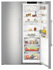 Product image, Perspective: special form, Side-by-Side combination, Casing colour: stainless steel, Door colour: stainless steel