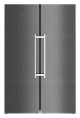 Product image, Perspective: straight closed, Side-by-Side combination, Casing colour: BlackSteel, Door colour: BlackSteel