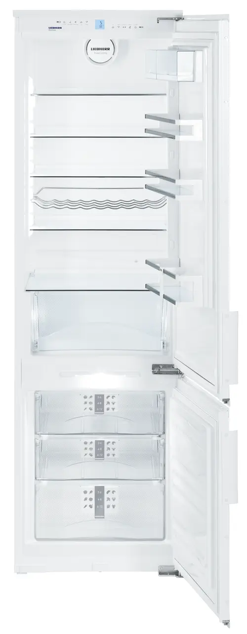 Immagine del prodotto, Prospettiva: Frontale aperto vuoto, Combinato frigo-congelatore integrabile con SmartFrost