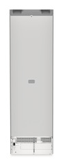 Product image, Perspective: back side, Combined fridge-freezers with EasyFresh and NoFrost, Casing colour: silver, Door colour: white