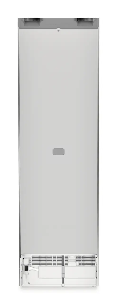 Product image, Perspective: back side, Combined fridge-freezers with EasyFresh and NoFrost, Casing colour: silver, Door colour: white