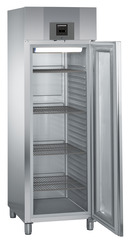 Product image, Perspective: oblique open empty, Forced-air refrigerator GN 2/1, Casing colour: stainless steel