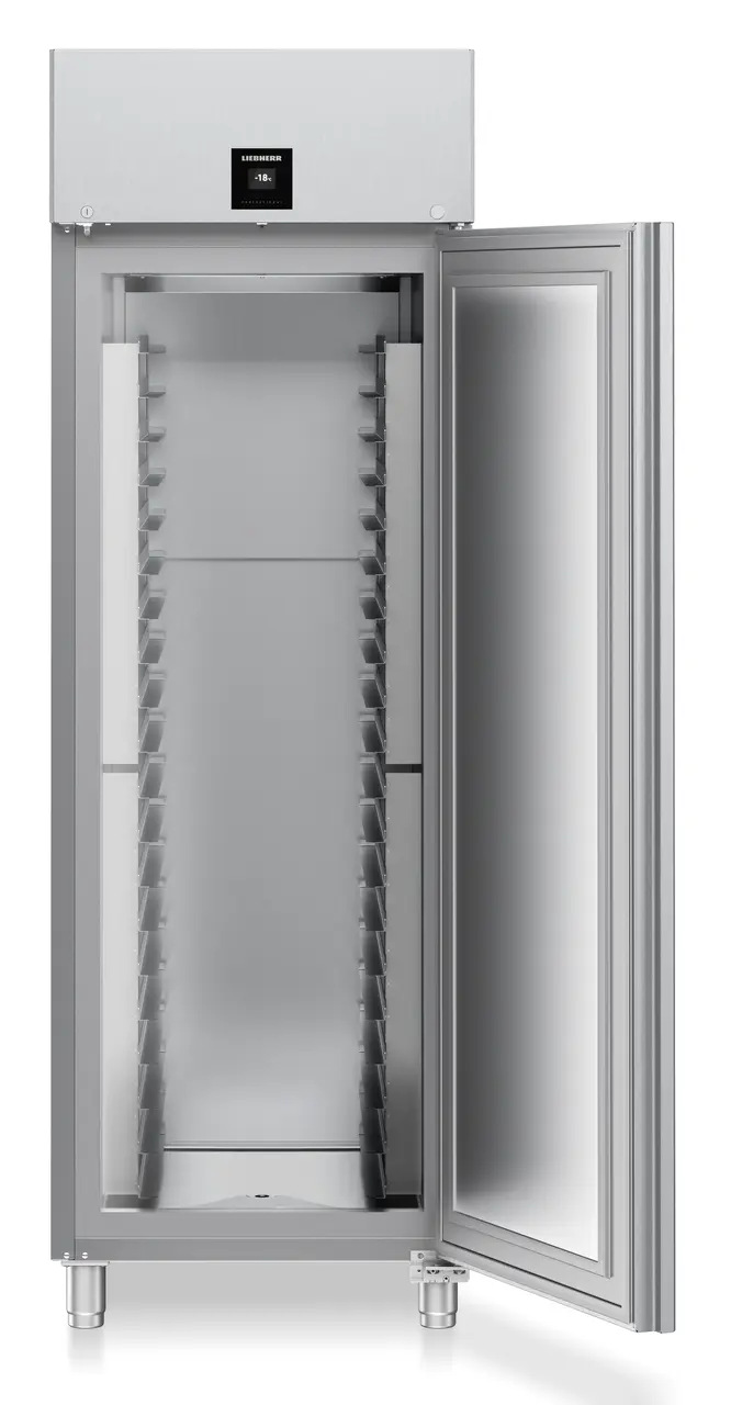 Product image, Perspective: straight open empty, Forced-air bakery standard freezer, Casing colour: stainless steel, Door colour: stainless steel