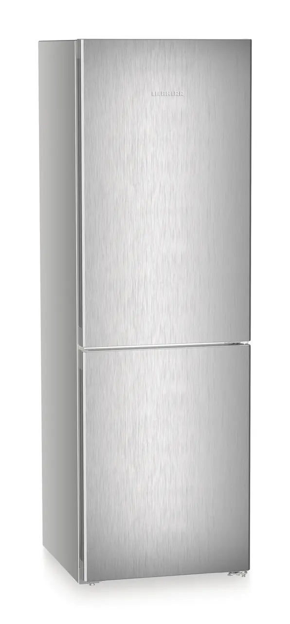 Product image, Perspective: oblique closed, Fridge-freezer with BioFresh and NoFrost, Casing colour: silver, Door colour: Steelfinish