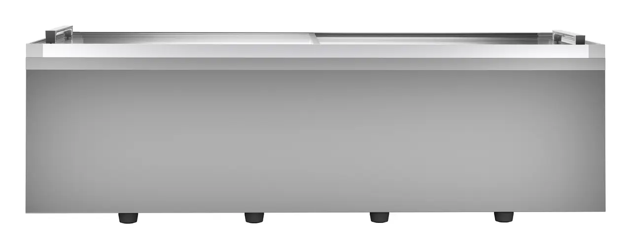 Image de produit, Perspective: Droit fermé vide, Réfrigérateur-coffre et congélateur-coffre de supermarché, Couleur de l’habillage: gris