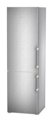 Product image, Perspective: oblique closed, Combined fridge-freezers with EasyFresh and NoFrost, Casing colour: stainless steel, Door colour: stainless steel