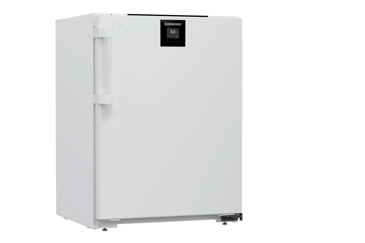 Product image, Perspective: oblique closed, Pharmacy refrigerator with convection cooling, Casing colour: white, Door colour: white