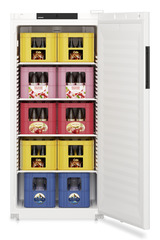 Product image, Perspective: straight open decorated, Forced-air refrigerator, Casing colour: white, Door colour: white