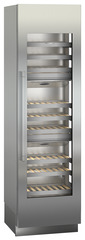 Product image, Perspective: oblique closed, Built-in multi-temperature wine cabinet, Casing colour: grey, Door colour: stainless steel