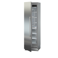 Produkt-Bild, Perspektive: schräg halb offen leer, Integrierbarer Kühlschrank mit BioFresh, Gehäusefarbe: Grau