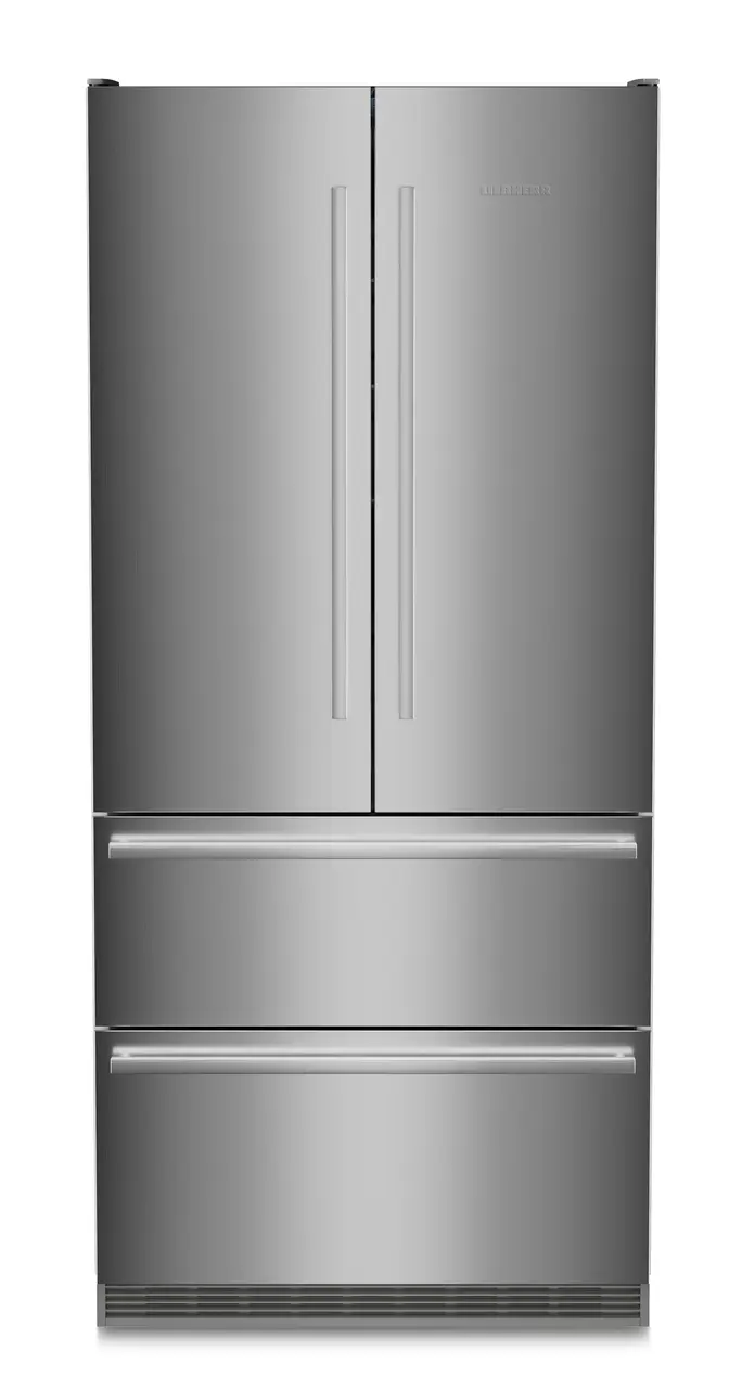 Product image, Perspective: straight closed, Fridge-freezer with BioFresh and NoFrost, Casing colour: stainless steel, Door colour: stainless steel