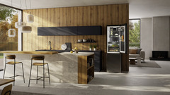 Product image, Perspective: milieu, Fridge-freezer with BioFresh Professional and NoFrost, Casing colour: BlackSteel, Door colour: BlackSteel