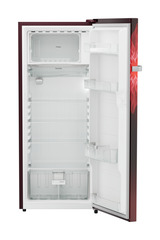 Product image, Perspective: straight open empty, Single-door refrigerator 222 l in 4 star with iCoolTouch UI, Casing colour: red, Door colour: Red Mystiq