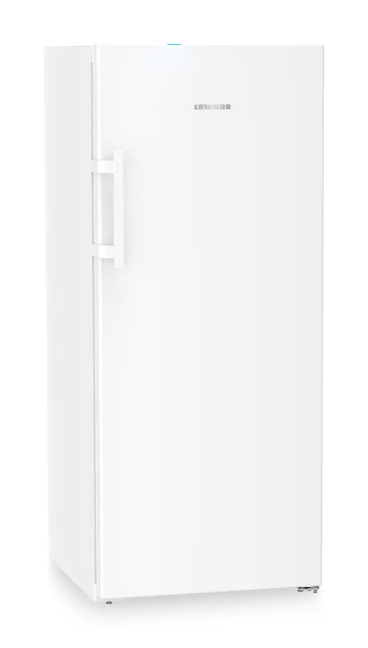 Produktbillede, Perspektiv: Skrå lukket, Fritstående fryseskab med NoFrost og EasyTwist-Ice, Kabinetfarve: Hvid, Dørfarve: Hvid