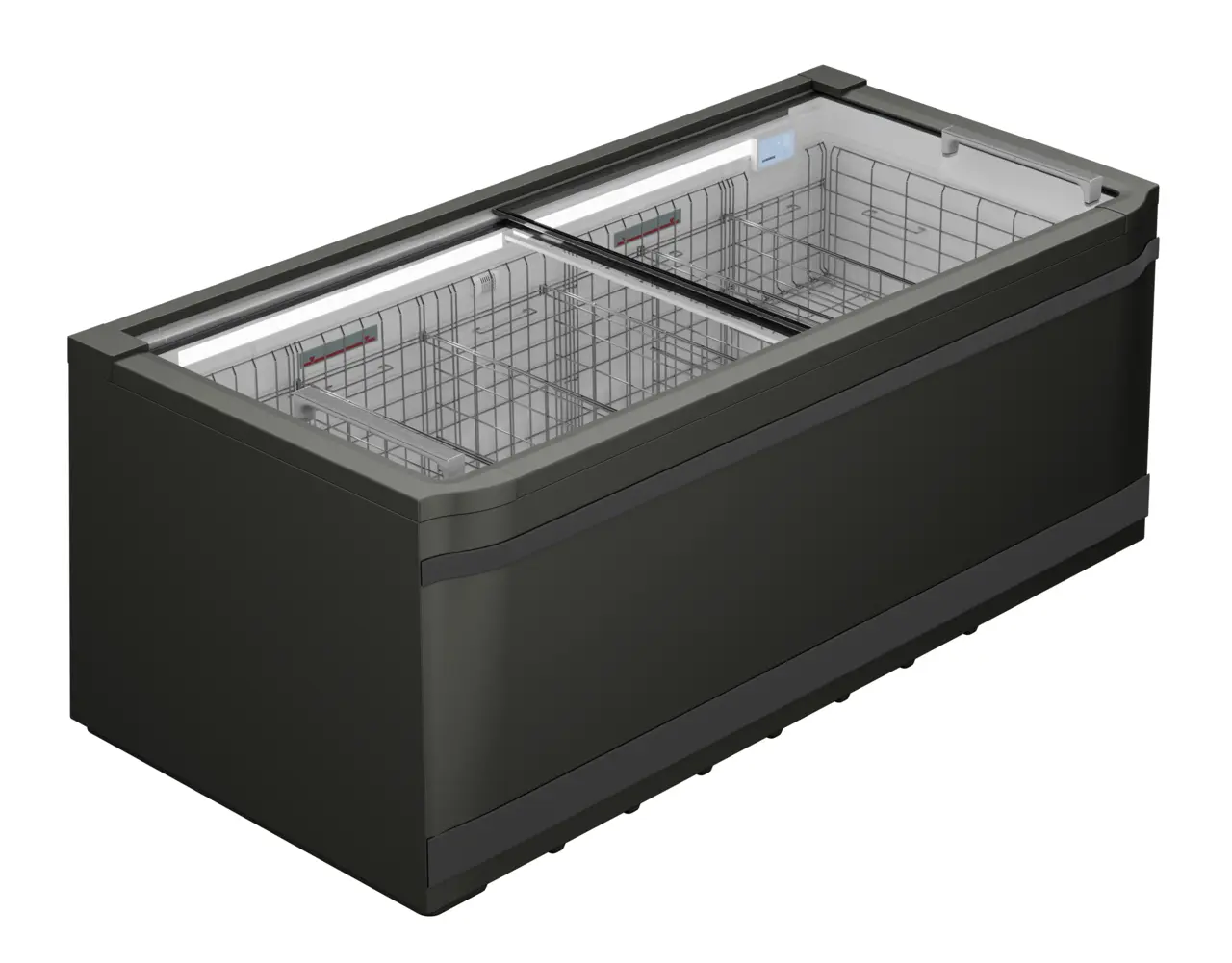 Product image, Perspective: oblique closed, Plug-in island freezer, Casing colour: grey