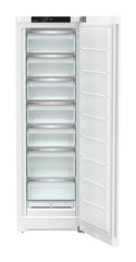 Product image, Perspective: straight open empty, Freestanding freezer with NoFrost, Casing colour: white, Door colour: white
