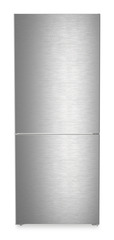 Product image, Perspective: straight closed, Combined fridge-freezers with EasyFresh and NoFrost, Casing colour: silver, Door colour: stainless steel