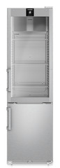 Product image, Perspective: straight closed empty, Combined refrigerator-freezer, Casing colour: stainless steel, Door colour: stainless steel