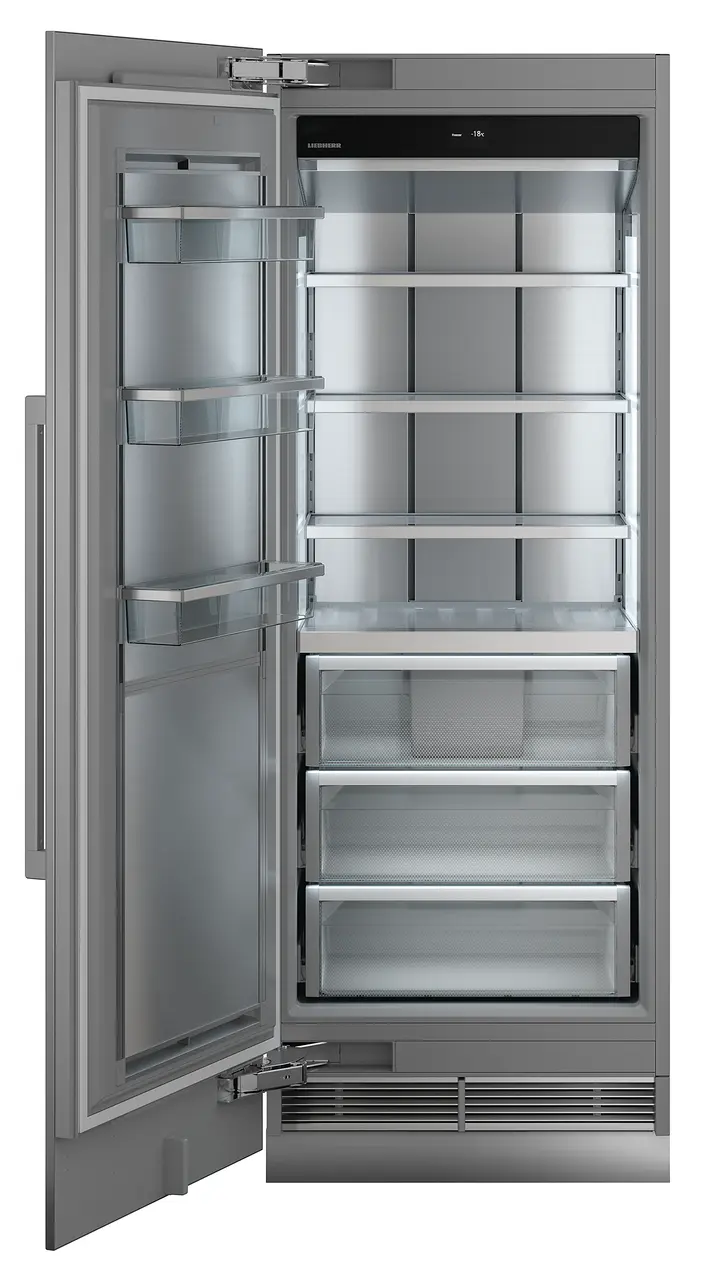 Product image, Perspective: straight open empty, Freezer for integrated use with NoFrost, Casing colour: grey