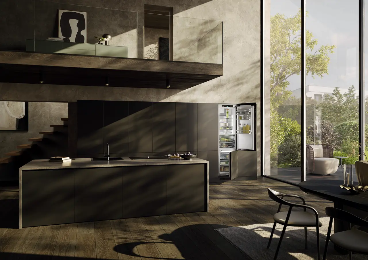 Product image, Perspective: milieu, Combined refrigerator-freezer with BioFresh and NoFrost for integrated use