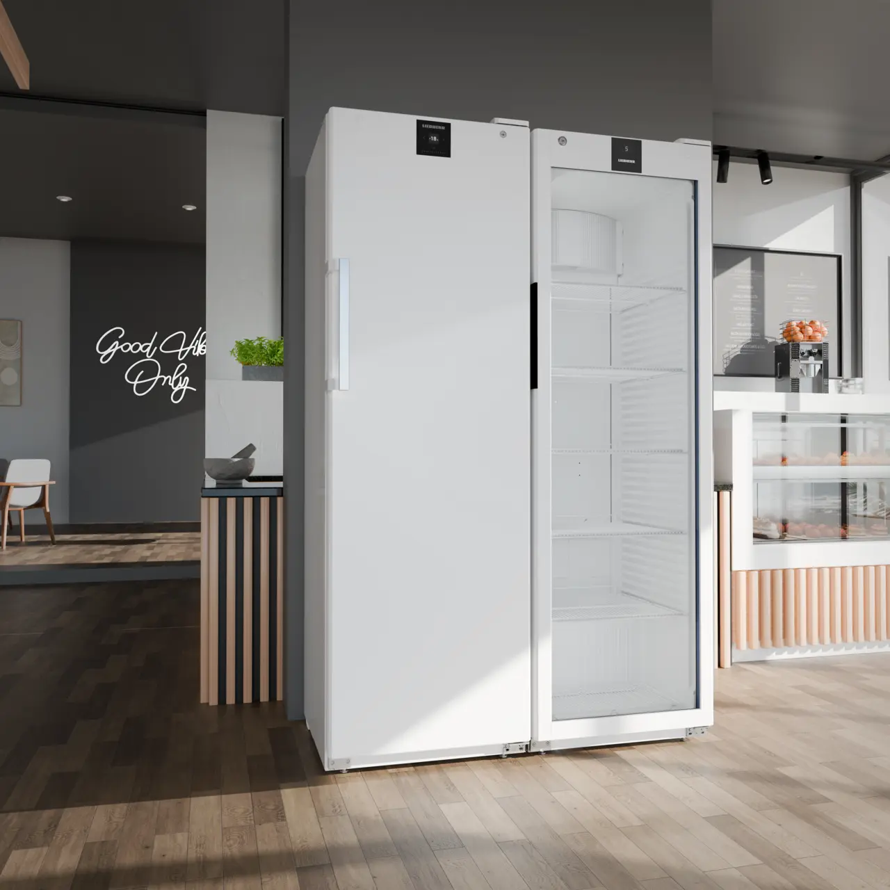 Изображение на продукта, Перспектива: Околна среда, Свободностоящ фризер със SmartFrost, Цвят на корпуса: бял, Цвят на вратата: бял