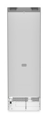 Product image, Perspective: back side, Combined fridge-freezers with EasyFresh and NoFrost, Casing colour: silver, Door colour: stainless steel