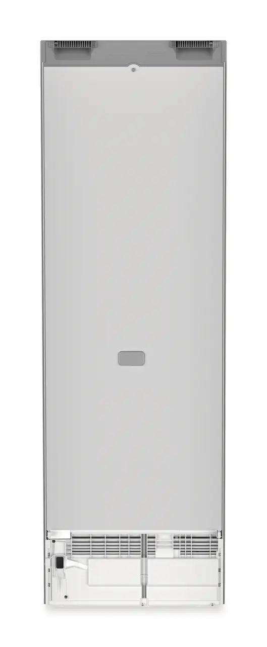 Product image, Perspective: back side, Fridge-freezer with BioFresh and NoFrost, Casing colour: silver, Door colour: Steelfinish